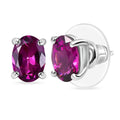 D'Joy AAA Radiant Ember Garnet 1.80 ctw Stud Earrings in Rhodium Over Sterling Silver - Sticky add to cart bar