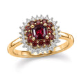 D'Joy Premium Anthill Garnet, Moissanite Ring in 18K Vermeil YG Over Sterling Silver (Size 10.0) 1.15 ctw - Sticky add to cart bar