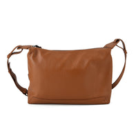 Pre Memorial Day Deal La Marey Tan Genuine Leather Crossbody Bag (14.17"x4.33"x10.63") with Shoulder Strap