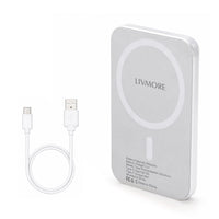 Livmore Black P5 Magnetic 5000mAh Power Bank with 5W Wireless Output