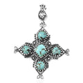 D'Joy Artisan Crafted Premium Blue Moon Turquoise 2.80 ctw Pendant without Chain in Sterling Silver - Sticky add to cart bar