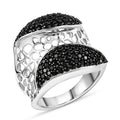 D'Joy Passport to Turkey Thai Black Spinel Ring in Rhodium Over Sterling Silver (Size 10.0) 1.20 ctw - Sticky add to cart bar