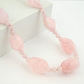 EverTrue Galilea Rose Quartz 310.00 ctw Beaded Necklace (18 Inches) in Platinum Bond - Sticky add to cart bar