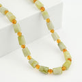 EverTrue Harmony Serpentine and Amber 170.00 ctw Beaded Necklace (18 Inches) in ION Plated YG Stainless Steel - Sticky add to cart bar