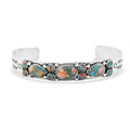 Santa Fe Style Kingman Turquoise  Bracelet in Sterling Silver (7.00 In) 16.00 ctw - Sticky add to cart bar