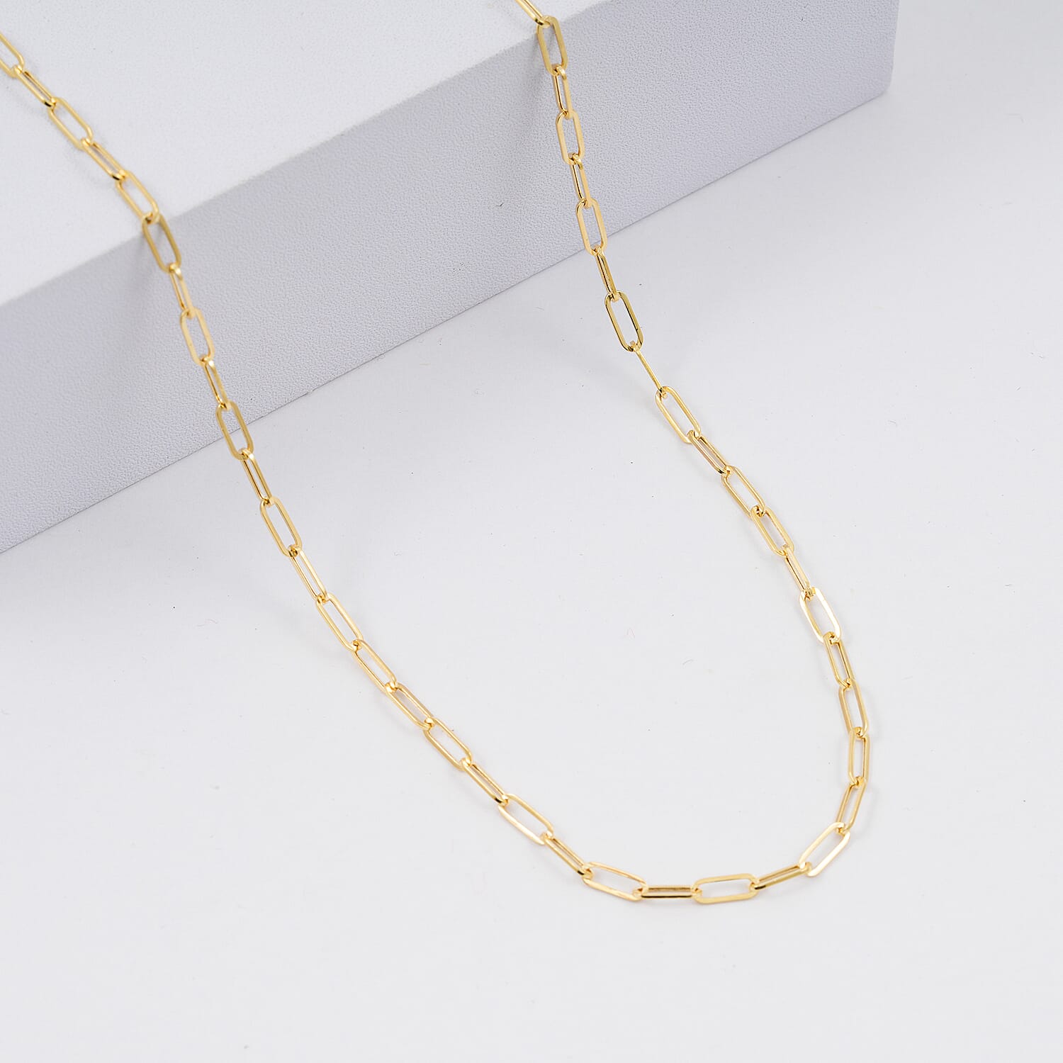 14K Yellow Gold 2.5mm Paperclip Necklace (24 Inches)(2.7g)