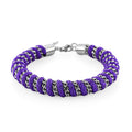 Purple Color Cord Bracelet in Stainless Steel (8-10In) - Sticky add to cart bar