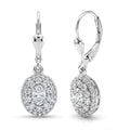 Luxuriant Lab Grown Diamond (G-H, SI) Earrings in Rhodium Over Sterling Silver 1.10 ctw - Sticky add to cart bar
