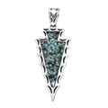 D'Joy Artisan Crafted Premium Blue Moon Turquoise 7.00 ctw Arrow Pendant without Chain in Sterling Silver - Sticky add to cart bar
