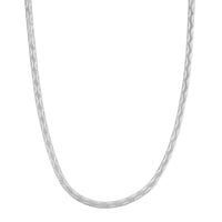 Sterling Silver Textured Wavy Chain Necklace (18 Inches) (3.60 g)