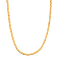 14K YG Over Sterling Silver Textured Wavy Chain Necklace (18 Inches) (3.60 g) - Sticky add to cart bar