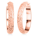 Sterling Silver Textured Hoop Earrings (4 g) - Sticky add to cart bar