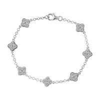 Luxuriant Lab Grown Diamond G-H SI 1.75 ctw Bracelet in Rhodium Over Sterling Silver (7.25 In)