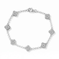 Luxuriant Lab Grown Diamond G-H SI 1.75 ctw Bracelet in Rhodium Over Sterling Silver (7.25 In)