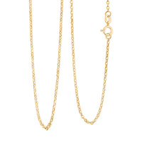 18K Yellow Gold Rolo Chain Necklace 1.2 Grams (18 Inches)
