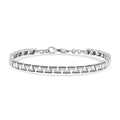 D'Joy Classic Line Bracelet in Rhodium Over Sterling Silver (6.50 In) 8.75 Grams - Sticky add to cart bar