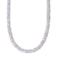 D'Joy Rainbow Moonstone 65.00 ctw Beaded Necklace in Rhodium Over Sterling Silver 18-20 Inches - Sticky add to cart bar