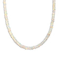 D'Joy Ethiopian Welo Opal 35.00 ctw Beaded Necklace in Rhodium Over Sterling Silver 18-20 Inches - Sticky add to cart bar