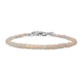 D'Joy Ethiopian Welo Opal 14.00 ctw Beaded Bracelet in Rhodium Over Sterling Silver (7.25-9.25In) - Sticky add to cart bar