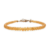 D'Joy AAA Brazilian Heliodor 30.00 ctw Beaded Bracelet in 18K Vermeil Yellow Gold Over Sterling Silver (7.25-9.25In)