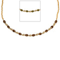 EverTrue Autumn Alexite and Brazilian Citrine 30.75 ctw Blossom Necklace in 18K YG Plated 18-20 Inches - Sticky add to cart bar