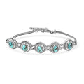 D'Joy Artisan Crafted Premium Blue Moon Turquoise 3.40 ctw Bracelet in Sterling Silver (7.25 In) - Sticky add to cart bar