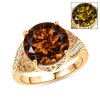 EverTrue Autumn Alexite, Multi Gemstone Ring in 18K YG Plated (Size 10.0) 6.50 ctw