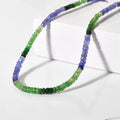 D'Joy Premium Tanzanite and Tsavorite Garnet 67.00 ctw Beaded Necklace in 18K Vermeil Yellow Gold Over Sterling Silver 18-20 Inches - Sticky add to cart bar