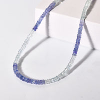 D'Joy Tanzanite ,  Aquamarine  Necklace (18-20 Inches) in 18K YG VermeilSterling Silver 55.00 ctw
