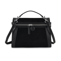 The Grand Pelle Black Genuine Leather Crossbody Bag with Shoulder Strap