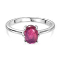 D'Joy African Ruby (FF) Solitaire Ring in Rhodium Over Sterling Silver (Size 16.0) 1.85 ctw - Sticky add to cart bar