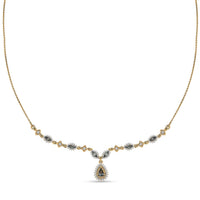 D'Joy Premium Milanoa Green and Yellow Sapphire, Moissanite 1.75 ctw Forest Grace Necklace in 18K Vermeil Yellow Gold Over Sterling Silver 18-20 Inches