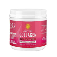About Your Collagen Peptide Energy Supplement 40 sv with Electric Frother- Strawberry Margarita