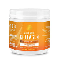 About Your Collagen Peptide Energy Supplement 40 sv with Electric Frother- Mango Passion