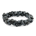 Snow Flake Obsidian Stretch Bracelet 135.75 ctw - Sticky add to cart bar