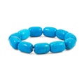 Magnesite Beaded Stretch Bracelet 258.80 ctw - Sticky add to cart bar