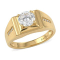 EverTrue White Topaz Men's Ring in 18K YG Plated (Size 10.0) 2.60 ctw - Sticky add to cart bar