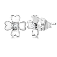 Luxuriant Lab Grown Diamond G-H SI 0.10 ctw Earrings in Rhodium Over Sterling Silver