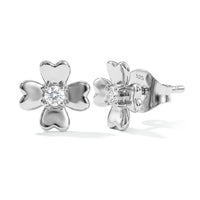 Luxuriant Lab Grown Diamond G-H SI 0.10 ctw Earrings in Rhodium Over Sterling Silver