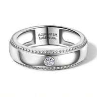 Luxuriant Lab Grown Diamond (G-H, SI) Band Ring in Platinum Over Sterling Silver (Size 10.0) 0.10 ctw