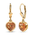 GP Whispers of Murano Style Heart Earrings in 18K Vermeil Yellow Gold Over Sterling Silver - Sticky add to cart bar