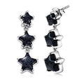 GP Whispers of Murano Style Star Earrings in Rhodium Over Sterling Silver - Sticky add to cart bar