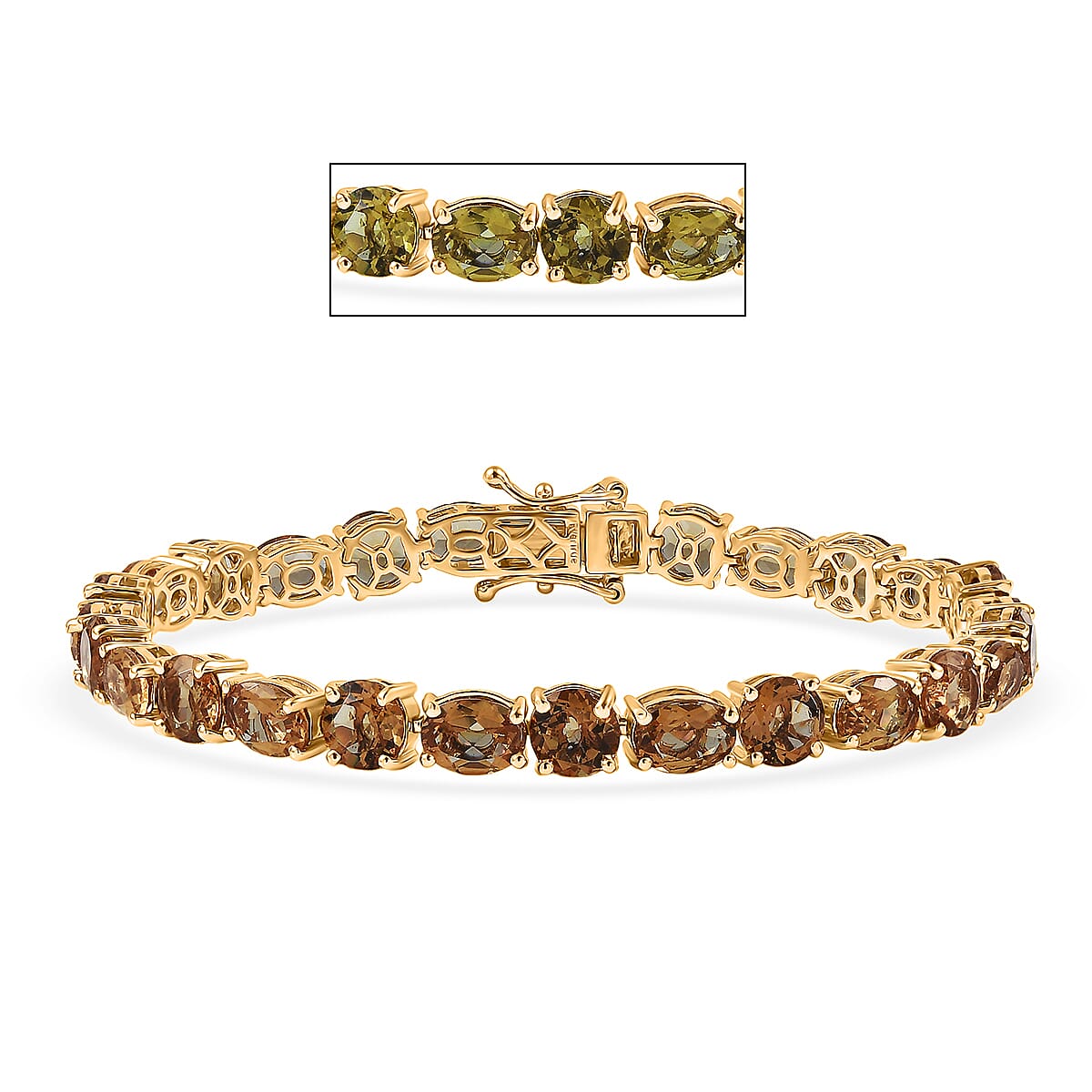 EverTrue Autumn Alexite Bracelet in 18K YG Plated (7.25 In) 19.85 ctw