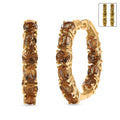 EverTrue Autumn Alexite 8.90 ctw Fireline Hoop Earrings in 18K YG Plated - Sticky add to cart bar