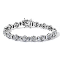 Luxuriant Lab Grown Diamond SI 3.30 ctw Bracelet in Rhodium Over Sterling Silver (6.50 In)