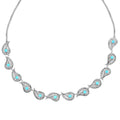 D'Joy Passport to Turkey Artisan Crafted Premium Sleeping Beauty Turquoise 3.50 ctw Necklace in Sterling Silver 18-20 Inches - Sticky add to cart bar