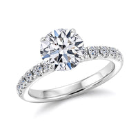 14K White Gold Luxuriant Lab Grown Diamond (G, VS) Ring (Size 7.0) 2.57 ctw