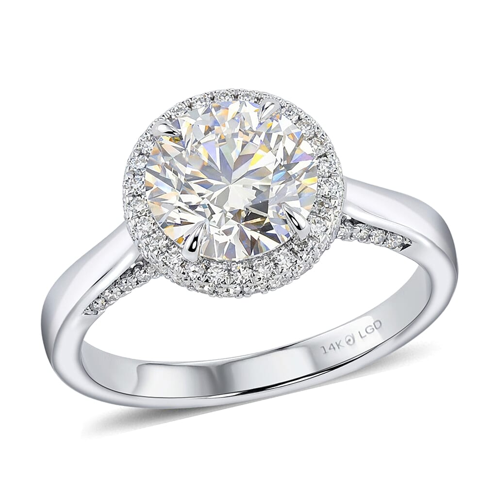 14K White Gold Luxuriant Lab Grown Diamond Ring (Size 7.0) 2.42 ctw