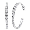 Luxuriant Lab Grown Diamond 2.00 ctw Hoop Earrings in Sterling Silver - Sticky add to cart bar
