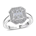 Luxuriant Lab Grown Diamond (G-H, SI) Ring in Rhodium Over Sterling Silver (Size 10.0) 0.25 ctw - Sticky add to cart bar